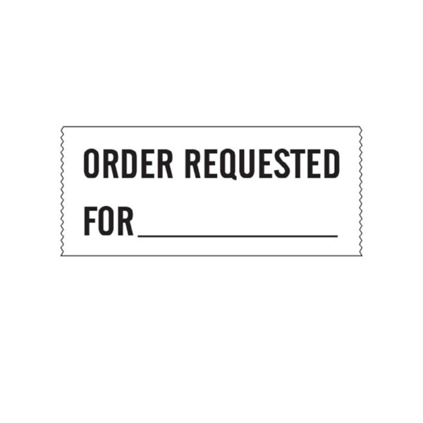 Printed Chart Tape - Order Requested For